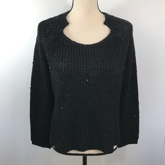 Mustard Seed Black mini sequin Sweater
